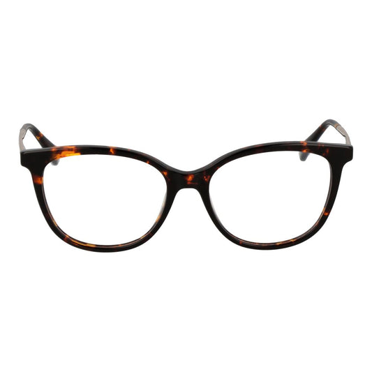 Max Mara Brown Women Glasses Frame in acetate with full-rim panto style, size 52-16-140, demo lenses included.