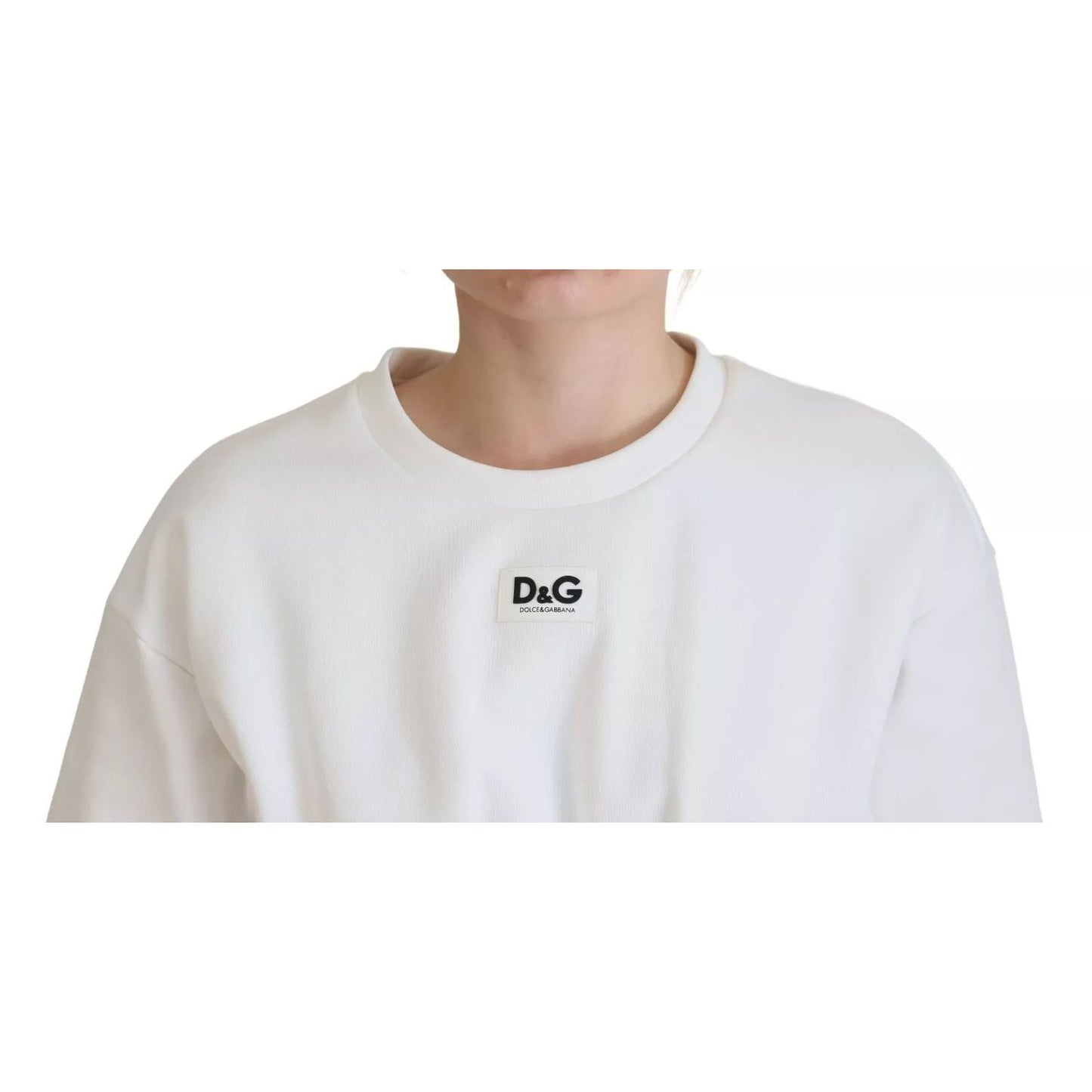 Dolce & Gabbana White Cotton Corset Stretch Top T-shirt TSH83300-40
