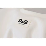 Dolce & Gabbana White Cotton Corset Stretch Top T-shirt TSH83300-40