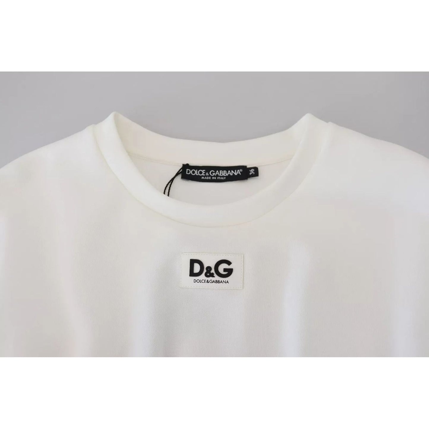 Dolce & Gabbana White Cotton Corset Stretch Top T-shirt TSH83300-40