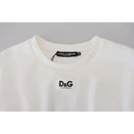 Dolce & Gabbana White Cotton Corset Stretch Top T-shirt TSH83300-40