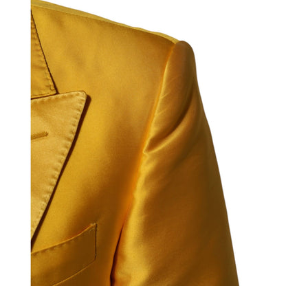 Dolce & Gabbana Yellow 2 Piece Silk Blend Men Suit SICILIA