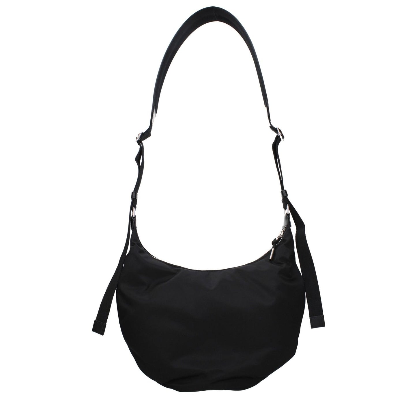 Givenchy Black Nylon Crossbody Bag with adjustable strap and zip closure in medium size.