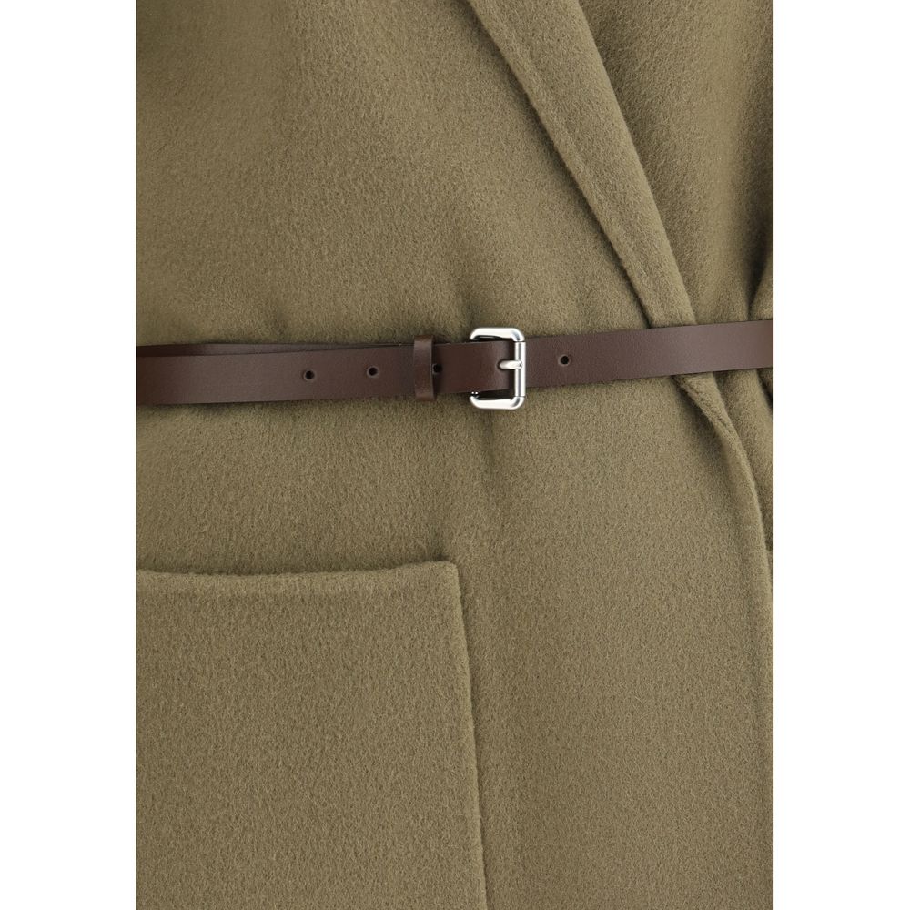Jacob Cohen Brown Fleece Wool Coat