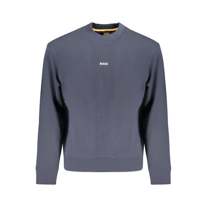 Hugo Boss Blue Cotton Men Sweater