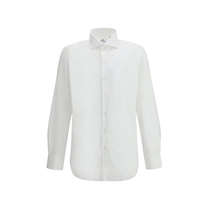 Finamore White Cotton Dress Shirt