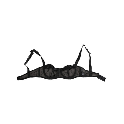 Dolce & Gabbana Black Sheer Mesh Underwire Bra  Underwear