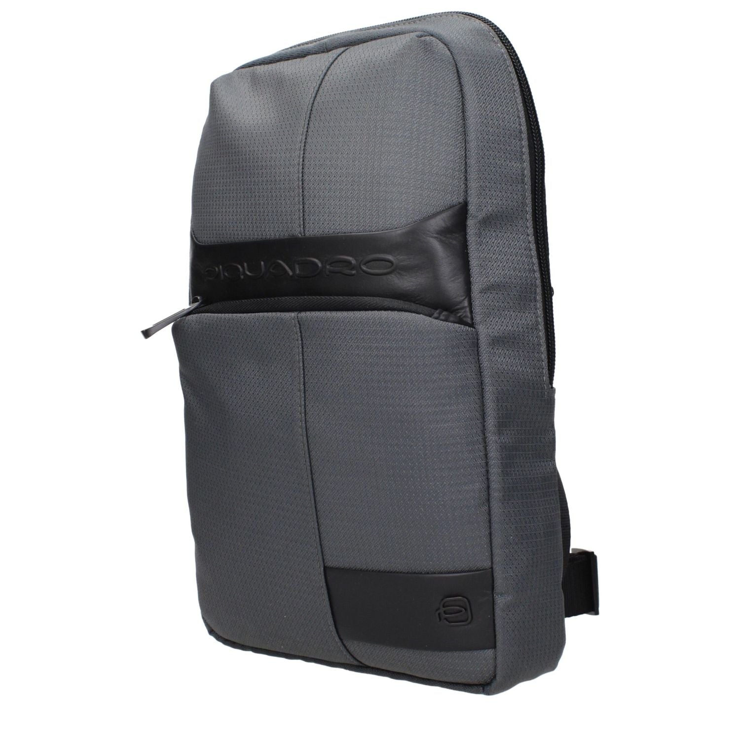 Piquadro Gray Fabric Crossbody Bag
