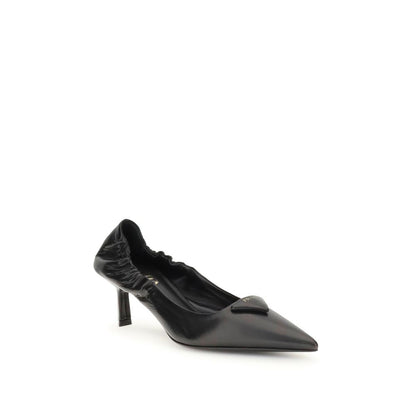 Prada Black Calf Leather Bos Taurus Pumps