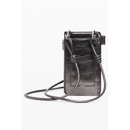 Desigual Bronze Polyethylene Women Wallet with removable key holder and shoulder strap, featuring eye-catching contrast details.