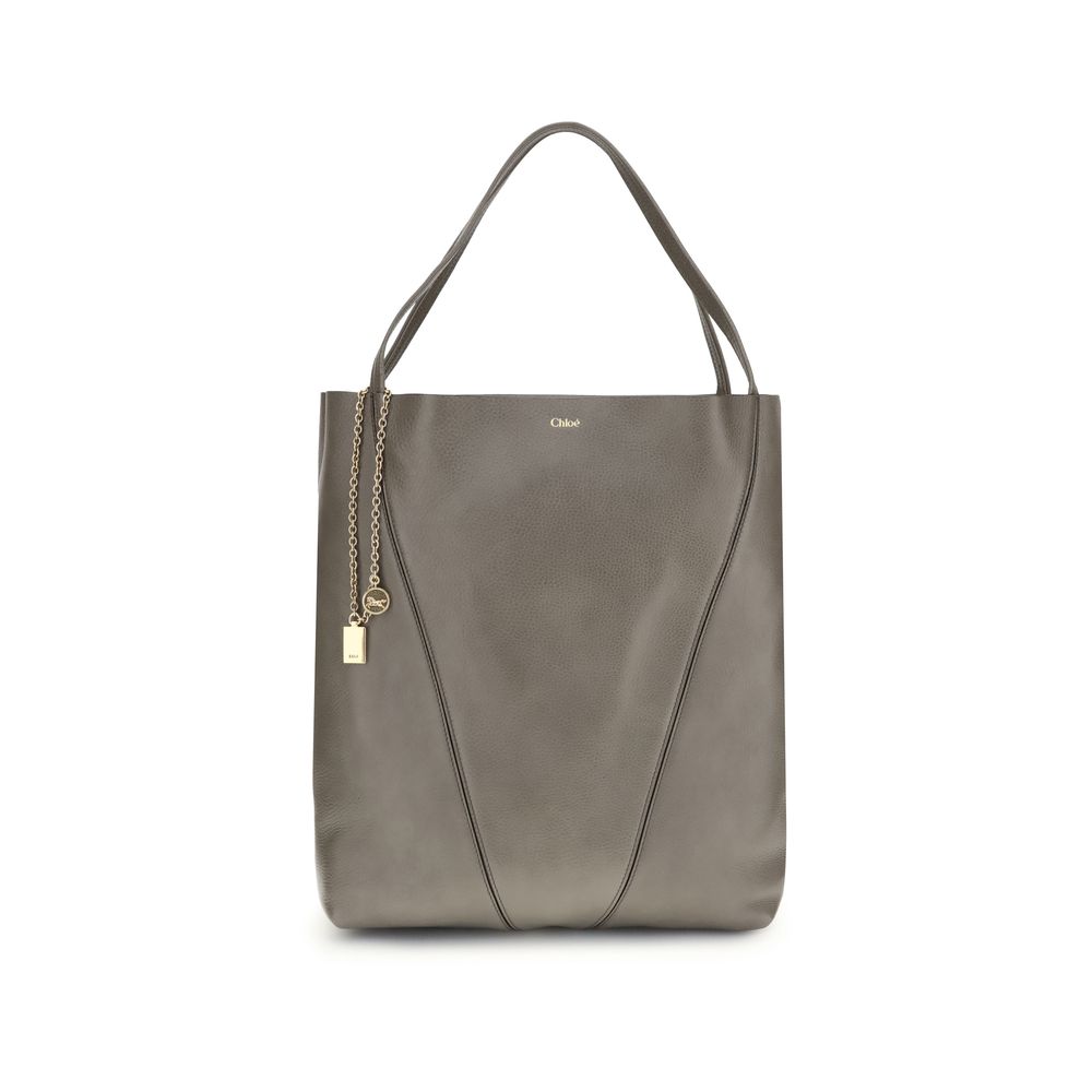 Chloé Gray Calf Leather Bos Taurus Shoulder Bag