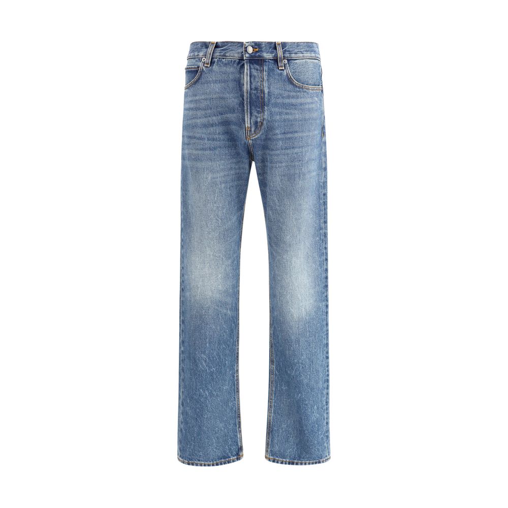 Haikure Blue Cotton Straight-Leg Jeans