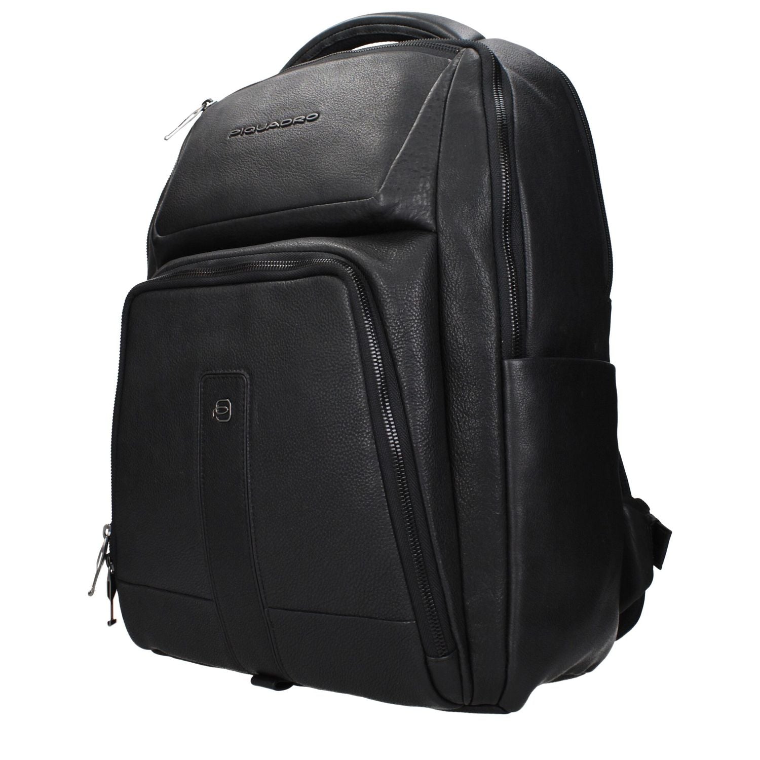 Piquadro Black Leather Backpack