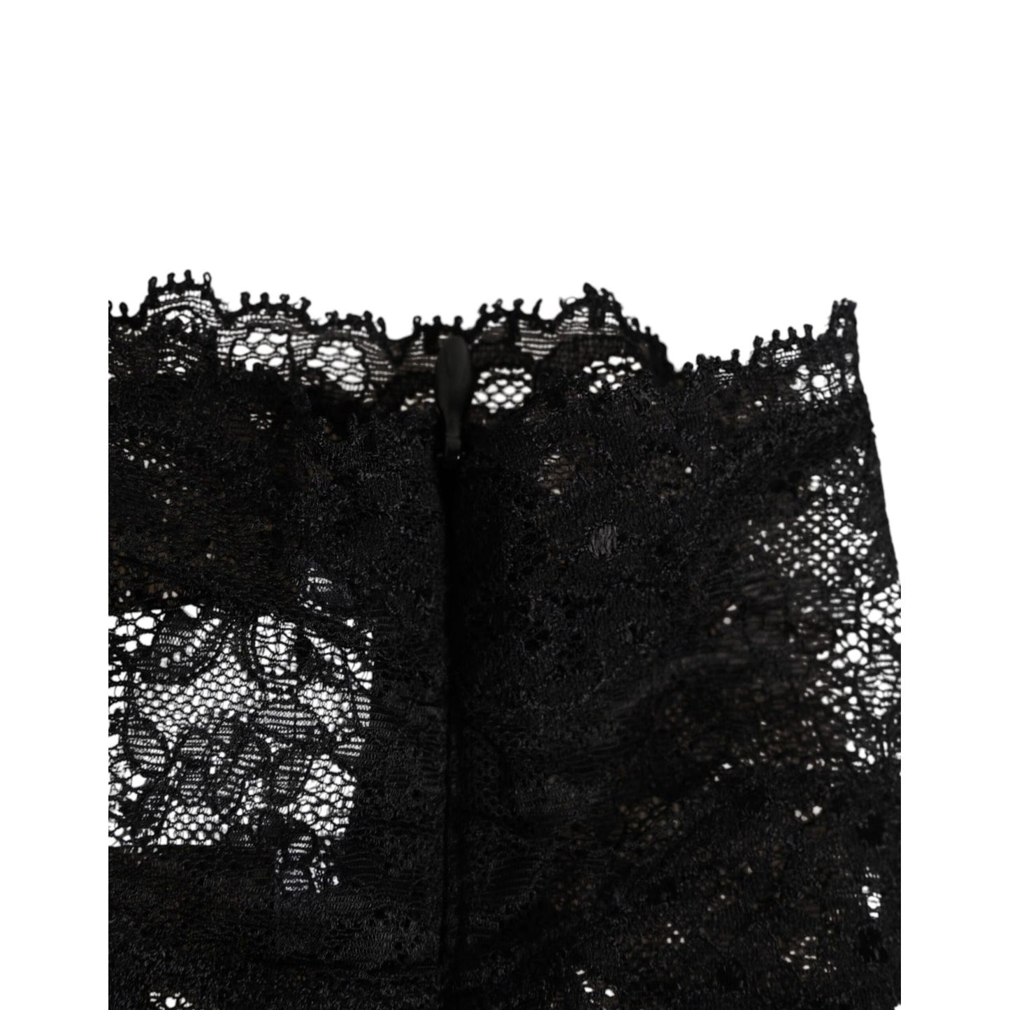 Dolce & Gabbana Black Lace Bandeau Bustier Top Sheer Stretch Underwear