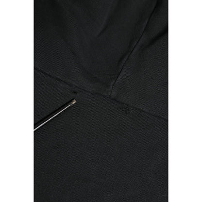 Dolce & Gabbana Black Logo FullZip Hooded Sweatshirt Sweater