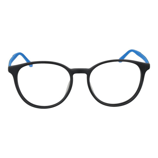 Fila Gray Men Glasses Frame in full-rim panto style with grey rubber material and demo lenses.