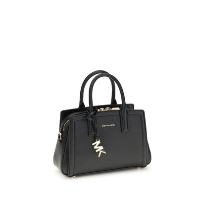 Michael Kors Black Calf Leather Bos Taurus Shoulder Bag with gold-tone details and adjustable strap for AW25.