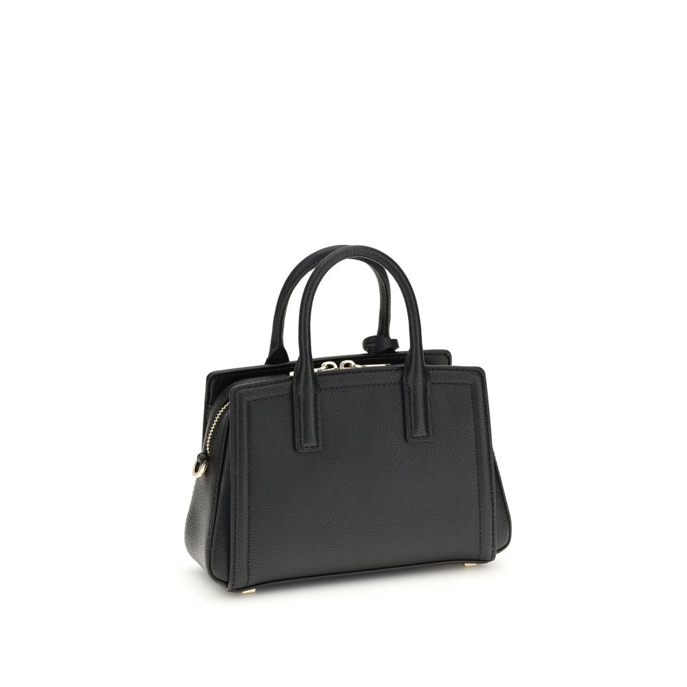 Michael Kors Black Calf Leather Bos Taurus Shoulder Bag with adjustable strap and gold-tone details.