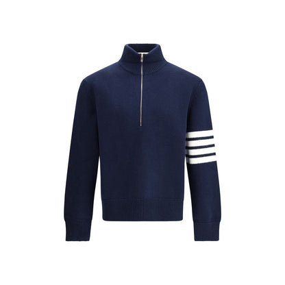 Thom Browne Blue Fleece Wool Sweatshirt