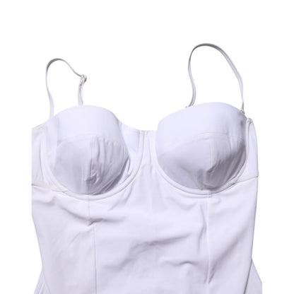 Dolce & Gabbana White Padded Balconette One Piece Swimwear