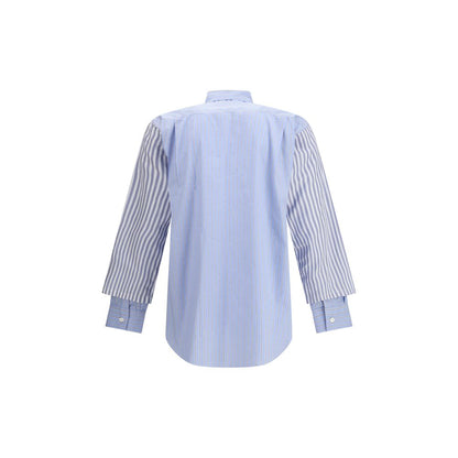Comme Des Garçons Light Blue Cotton Pattern Shirt