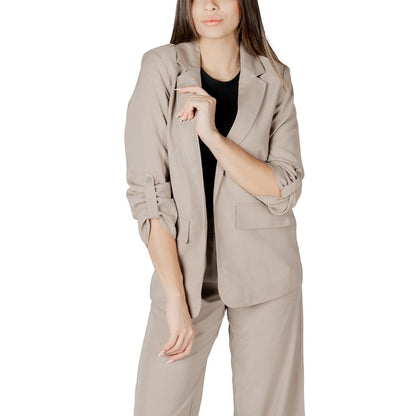 Only Beige Viscose Blazer