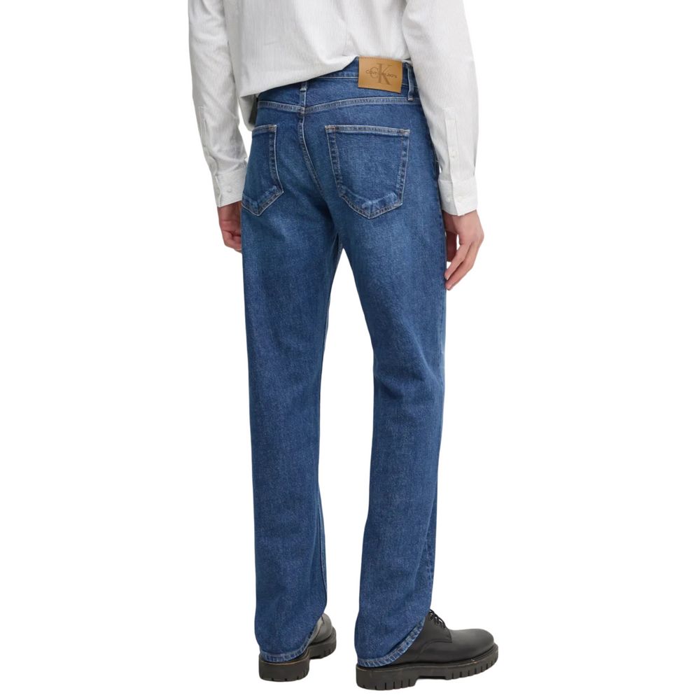 Calvin Klein Jeans Blue Cotton Relaxed Fit Jeans