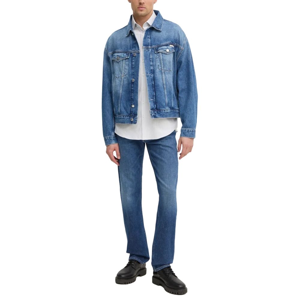 Calvin Klein Jeans Blue Cotton Relaxed Fit Jeans Calvin Klein Jeans