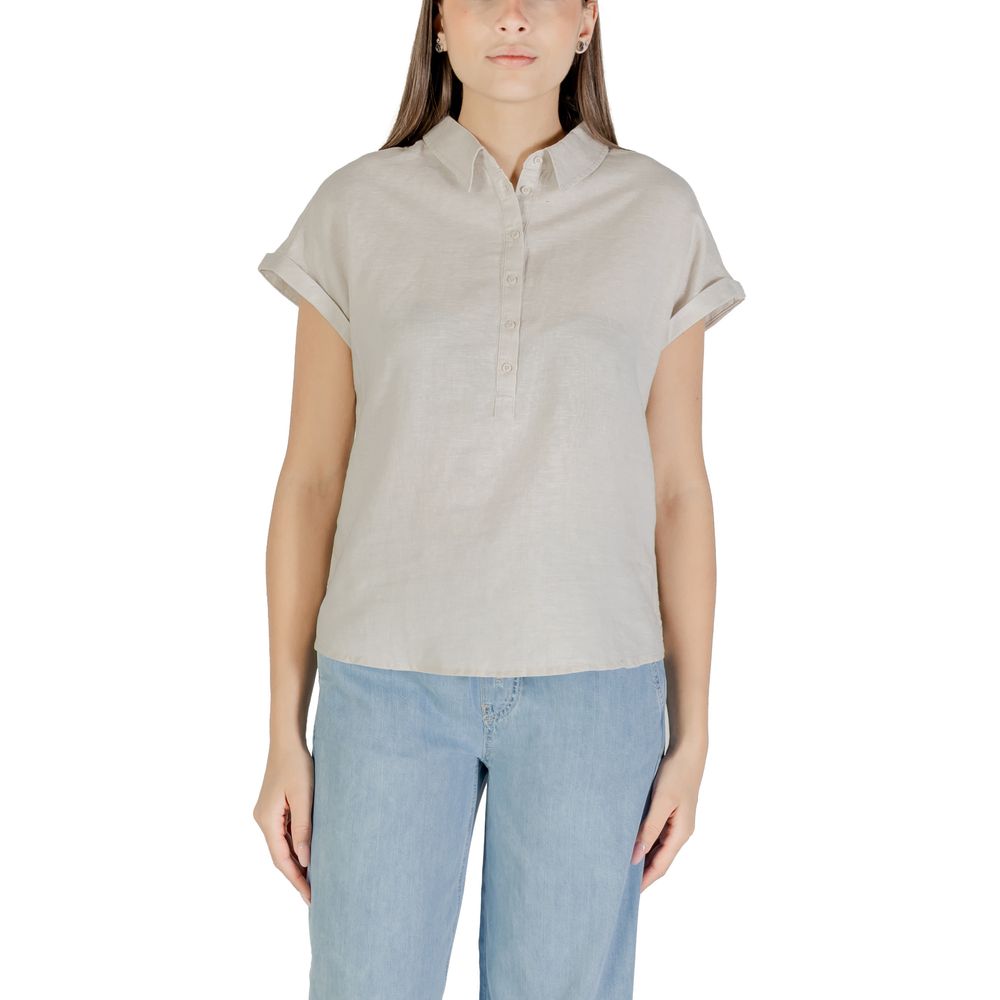 Street One Bicolor Linen Blouse