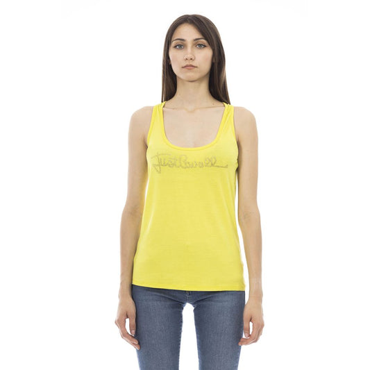 Just Cavalli Yellow Viscose Women Top