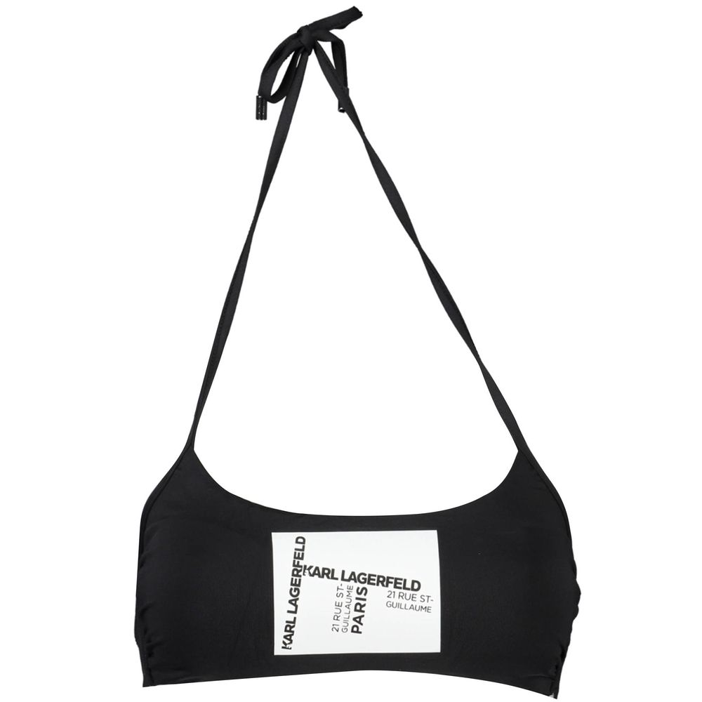 Karl Lagerfeld Black Elastane Swimwear