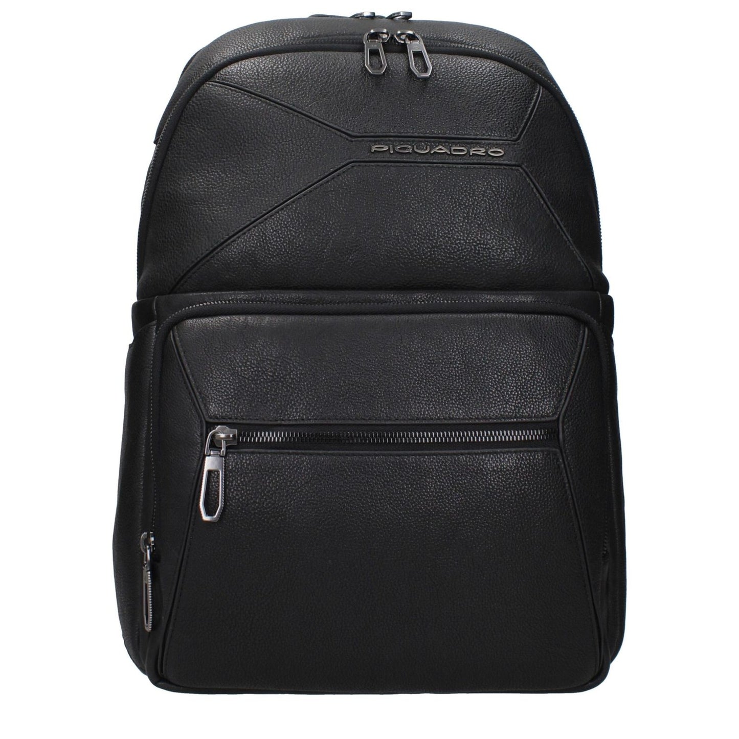 Piquadro Black Leather Backpack