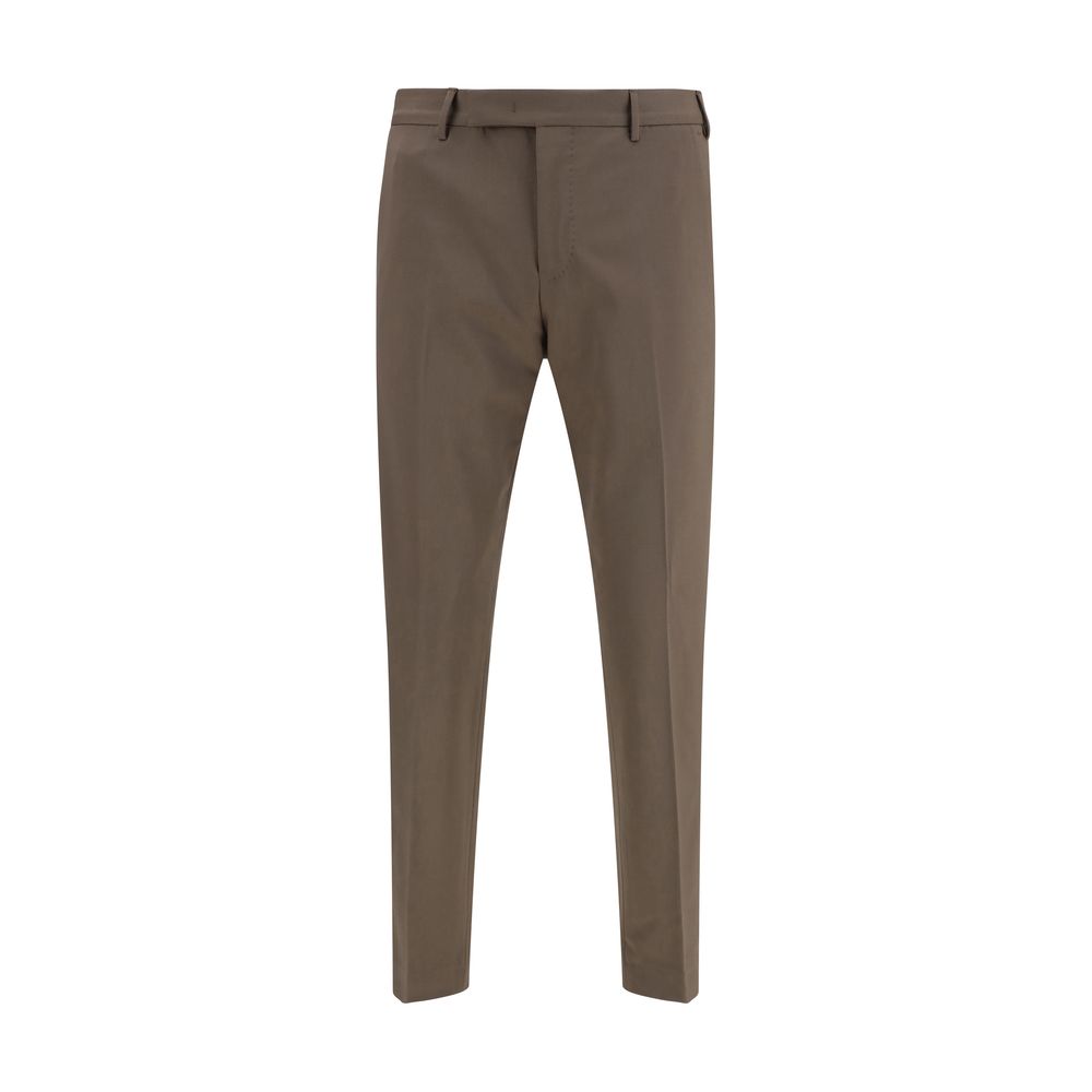 PT Torino Brown Fleece Wool Casual Pants