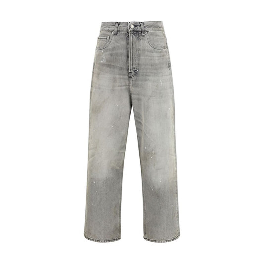 Haikure Gray Cotton Straight-Leg Jeans
