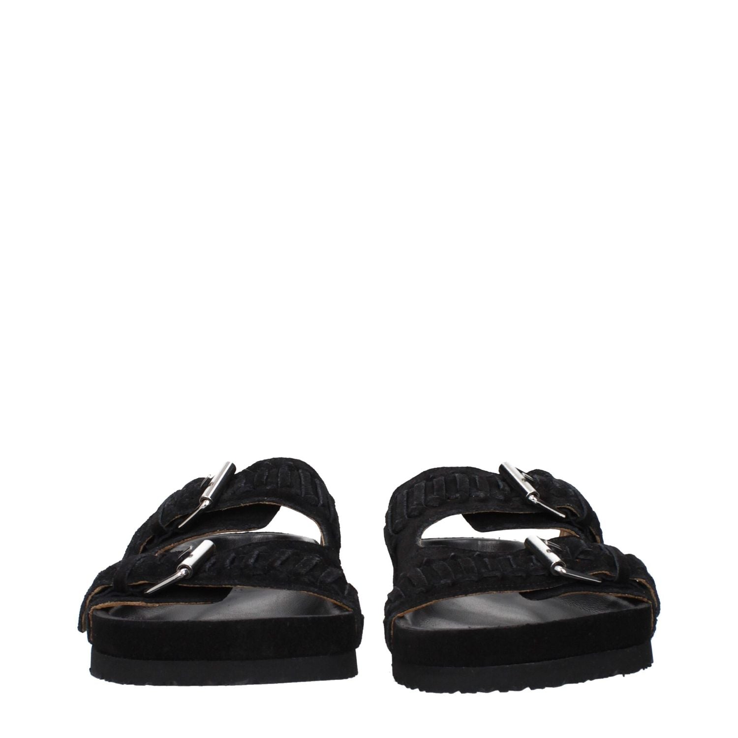 Isabel Marant Black Leather Slippers