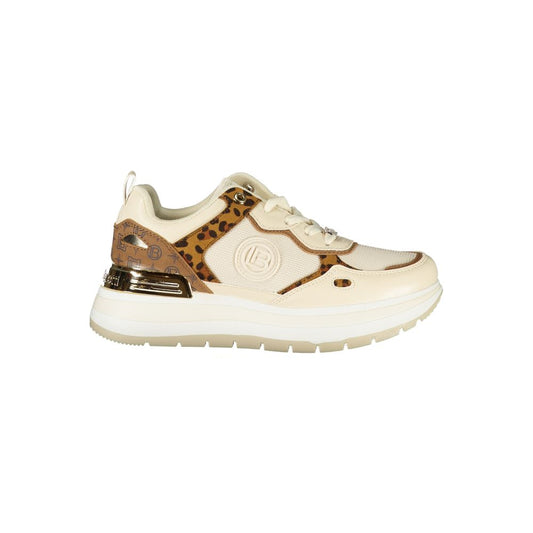 Laura Biagiotti Beige Polyurethane Women Sneaker