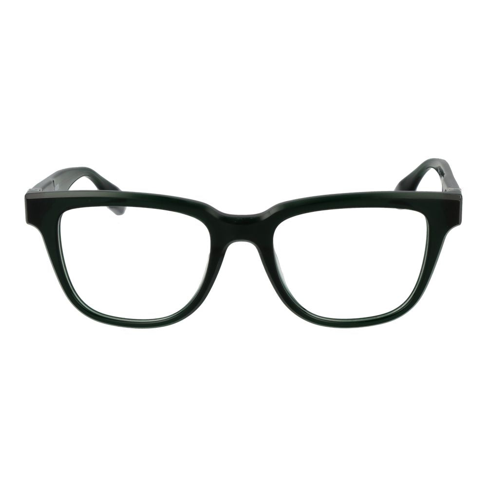 Trussardi Green Acetate Glasses (Frames) for men, full-rim rectangle style with spring hinge and demo lenses.