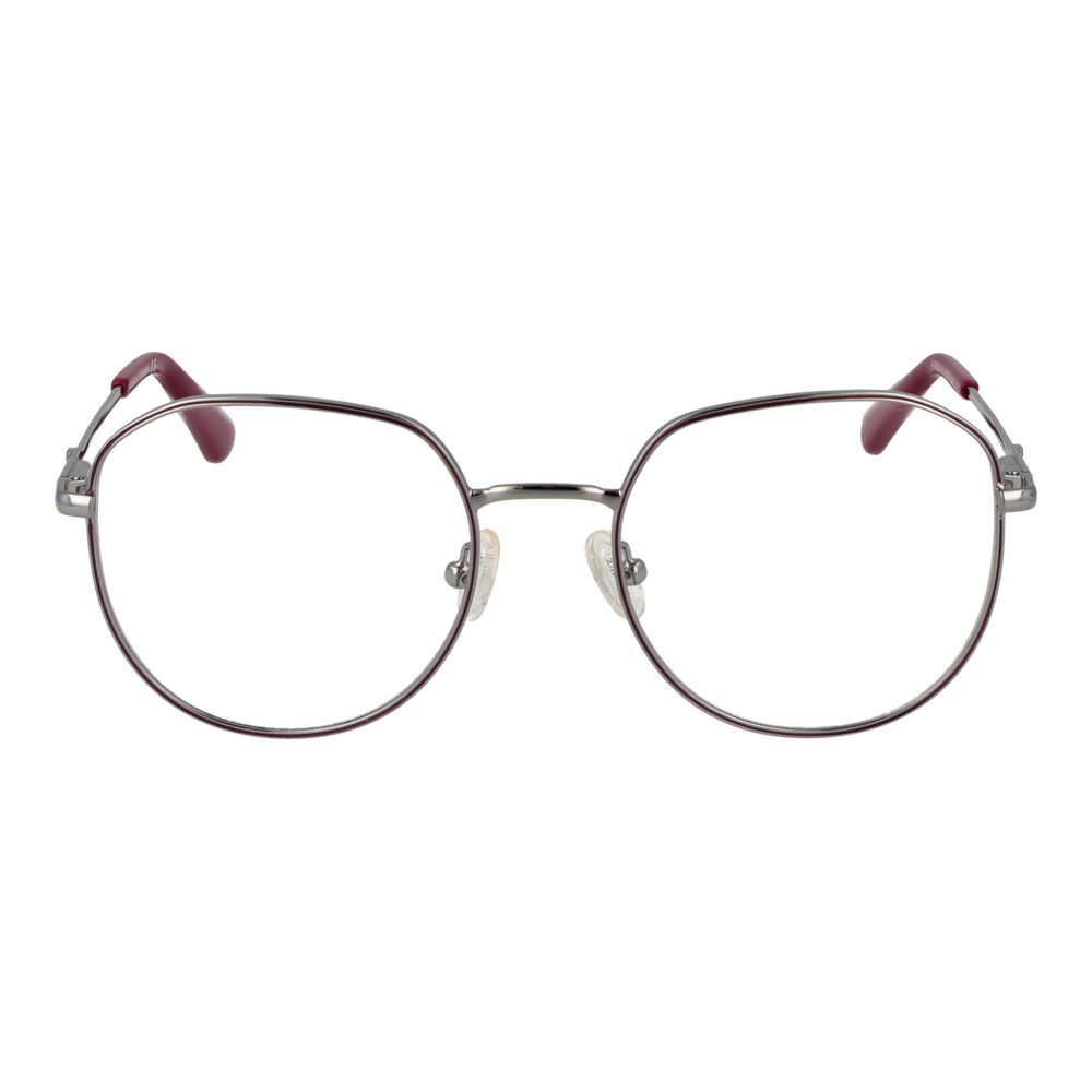 Guess Purple Metal Glasses (Frames) for women with square full-rim design, demo plastic lenses, and spring hinge, size 51-19-140.