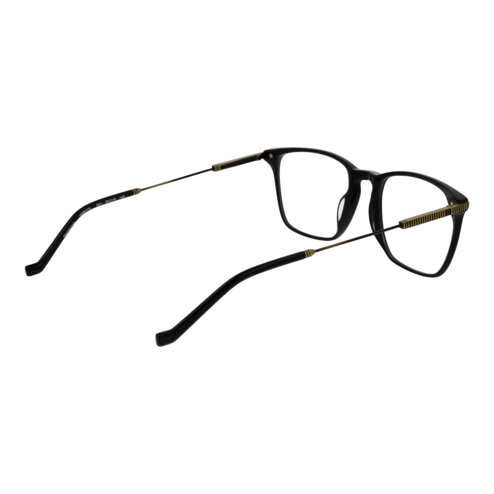 Hackett Black Acetate Glasses (Frames), full-rim black acetate frame, rectangular shape, size 55-19-145.