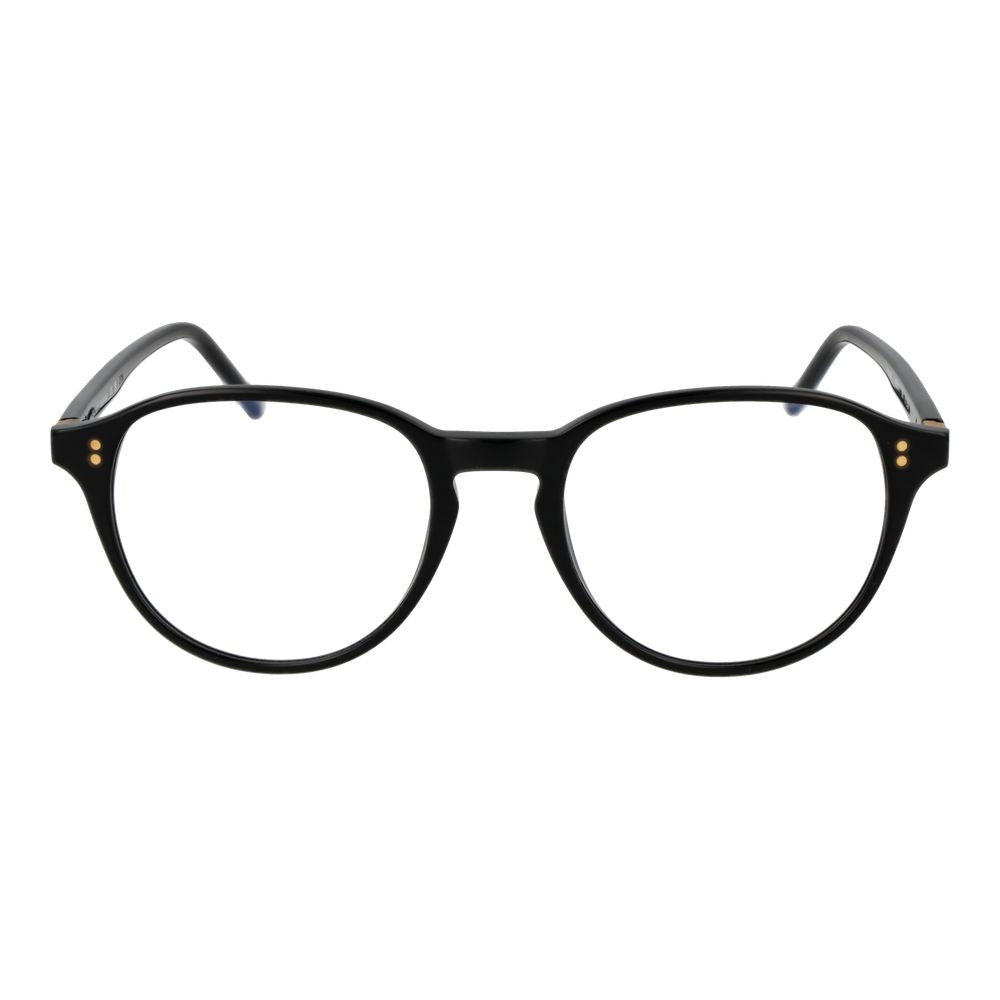 Hackett Black Acetate Glasses (Frames) for men, full-rim style with black acetate material and demo lenses. Size 51-19-150.