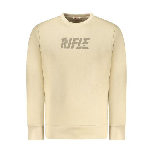 Rifle Beige Cotton Men Sweatshirt