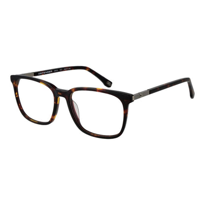 Land Rover Brown Acetate Glasses (Frames) for men, square style with full-rim design, plastic lenses, and spring hinge, includes branded case.