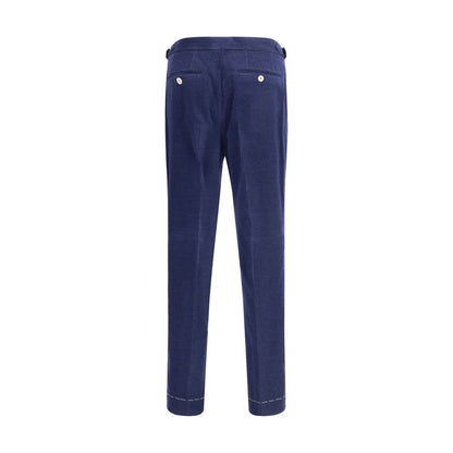 Brunello Cucinelli Blue Wool Casual Pants
