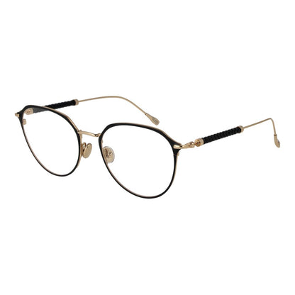 Alt Tag: Tod's Black Metal Glasses (Frames) with full-rim panto style for women, featuring black metal frames and demo lenses.