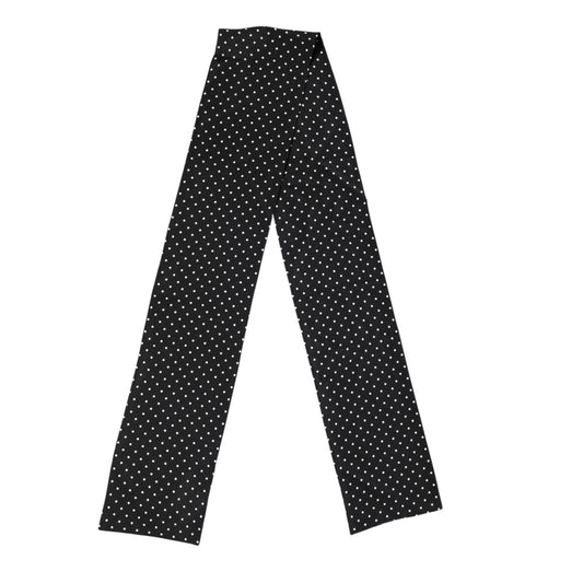 Dolce & Gabbana Black Polka Dot Neck Wrap Foulard 133.5cm x 12.5cm Scarf