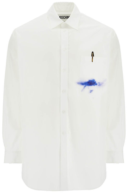 Moschino printed pocket shirt with button Shirts Moschino Beige