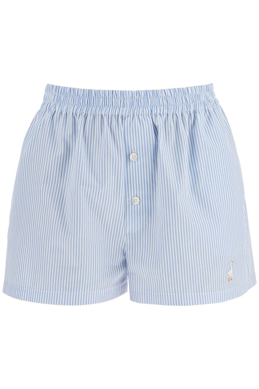 Moschino light blue striped elegant and refined women's cotton pants Trousers Moschino Light Gray