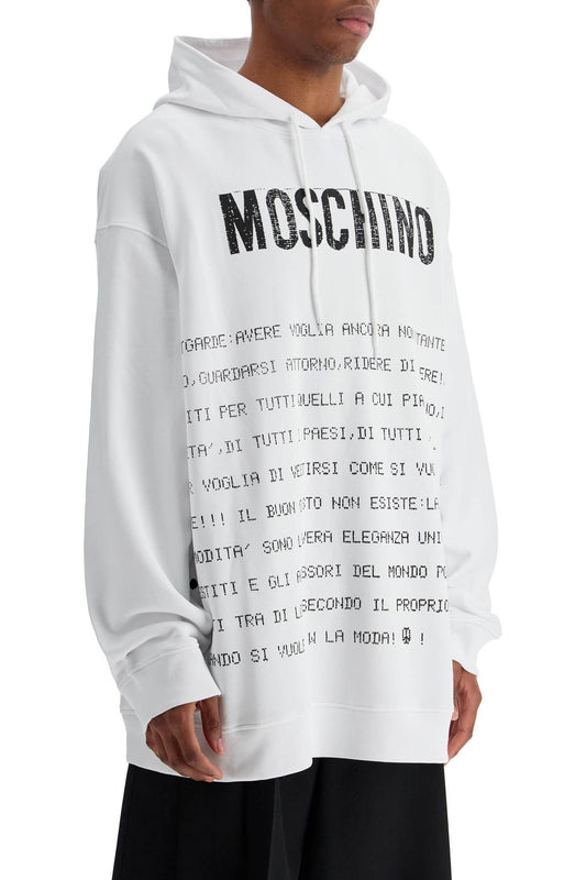 Moschino hooded sweatshirt with letter Topwear Moschino Light Gray