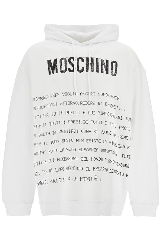 Moschino hooded sweatshirt with letter Topwear Moschino Lavender