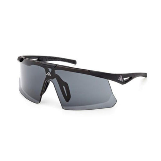 ADIDAS MOD. SP0107 unisex acetate sunglasses in black with modern design.